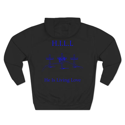 Hill Christian Blue Words Hoodie