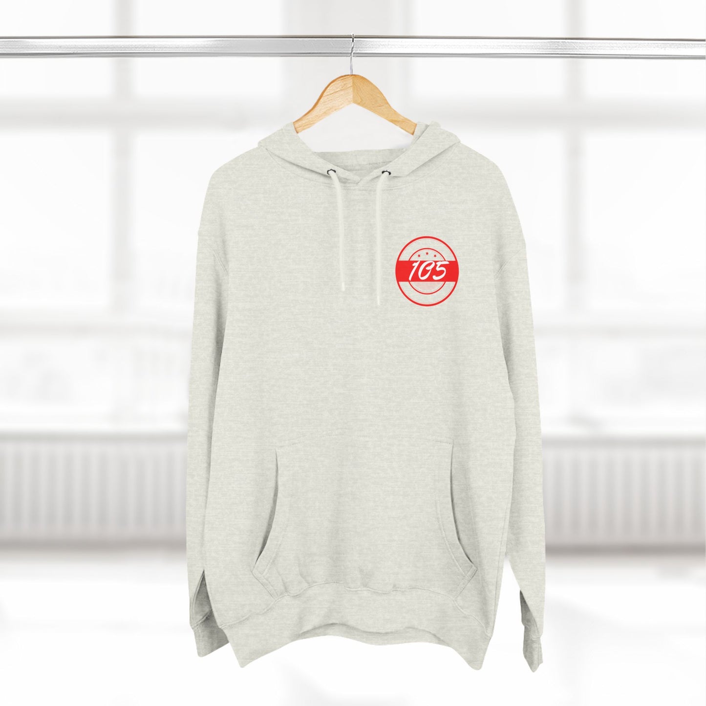 Adult 105 Christian Red and White Letters Hoodie