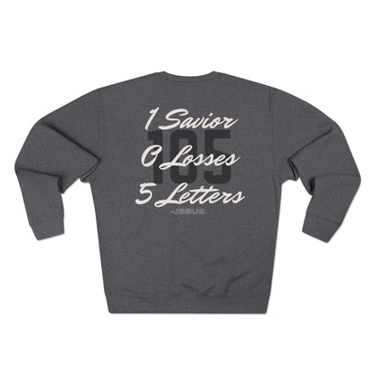 Adult 105 Christian White and Black Letters Crewneck