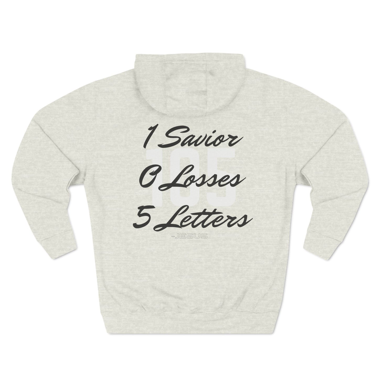 Adult 105 Christian Black and White Letters Hoodie