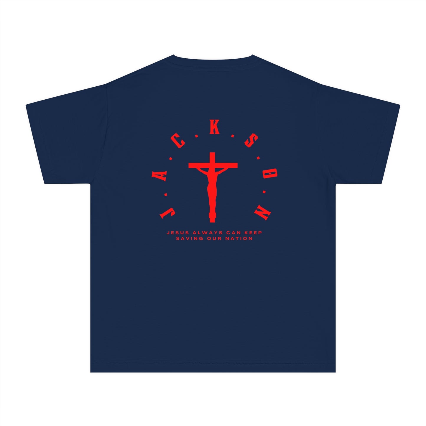 Youth Jackson Believing Christian Red Letters & Cross