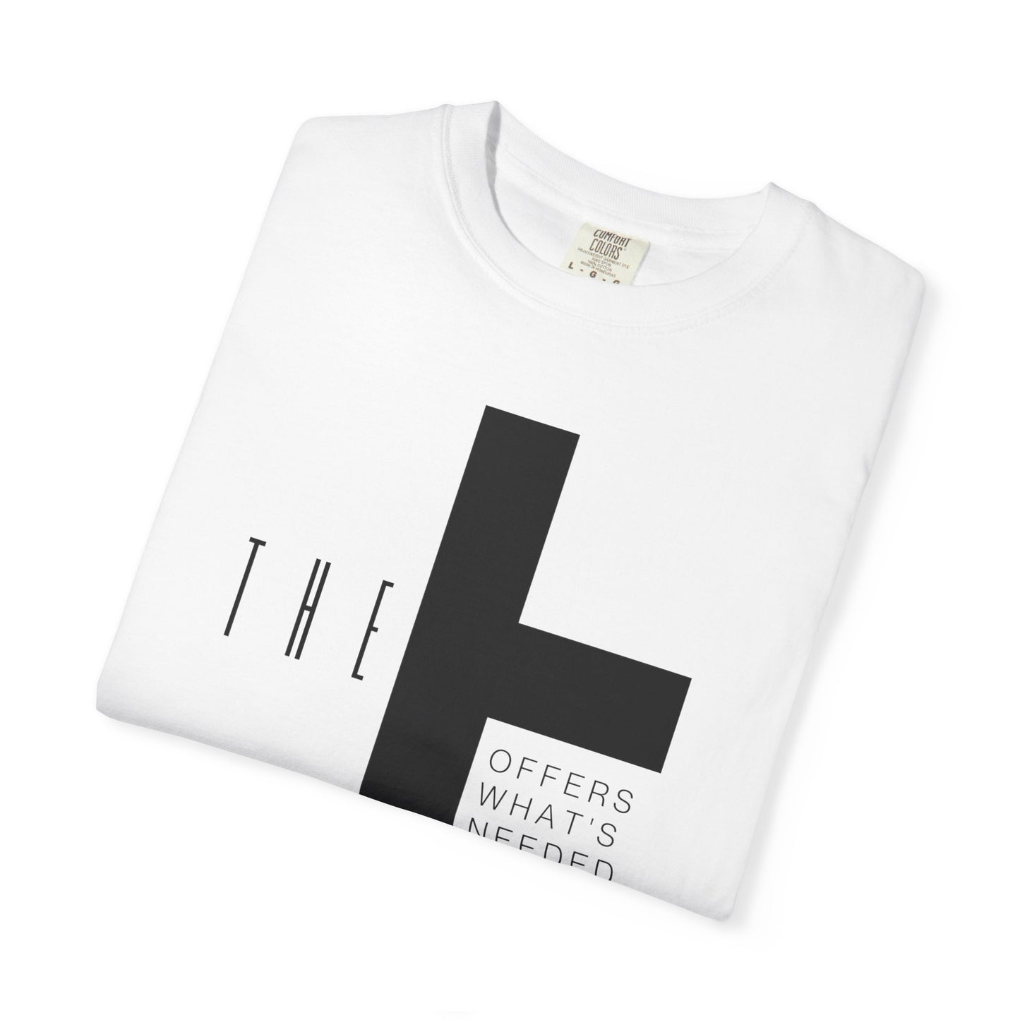 Adult T-Town Christian Black Letters & Cross Heavyweight