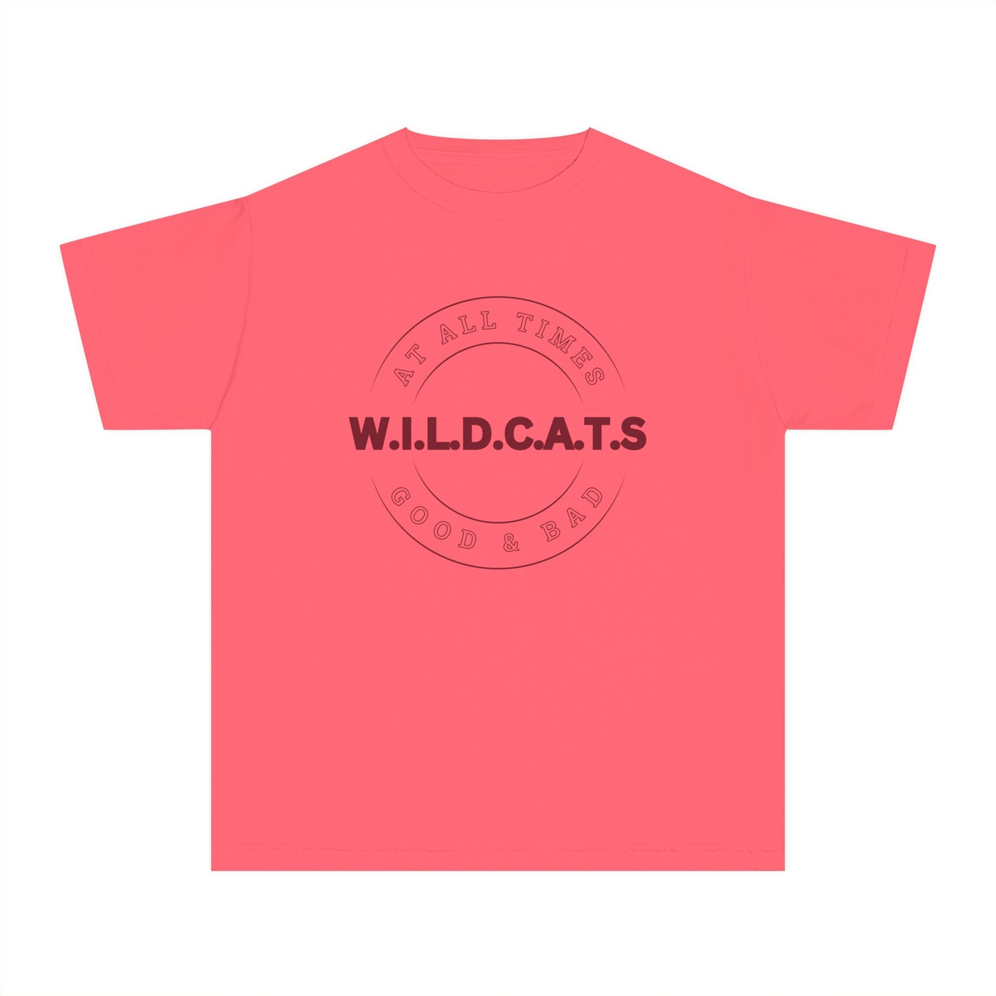 Youth Wildcats Christian Marron Letters & Picture