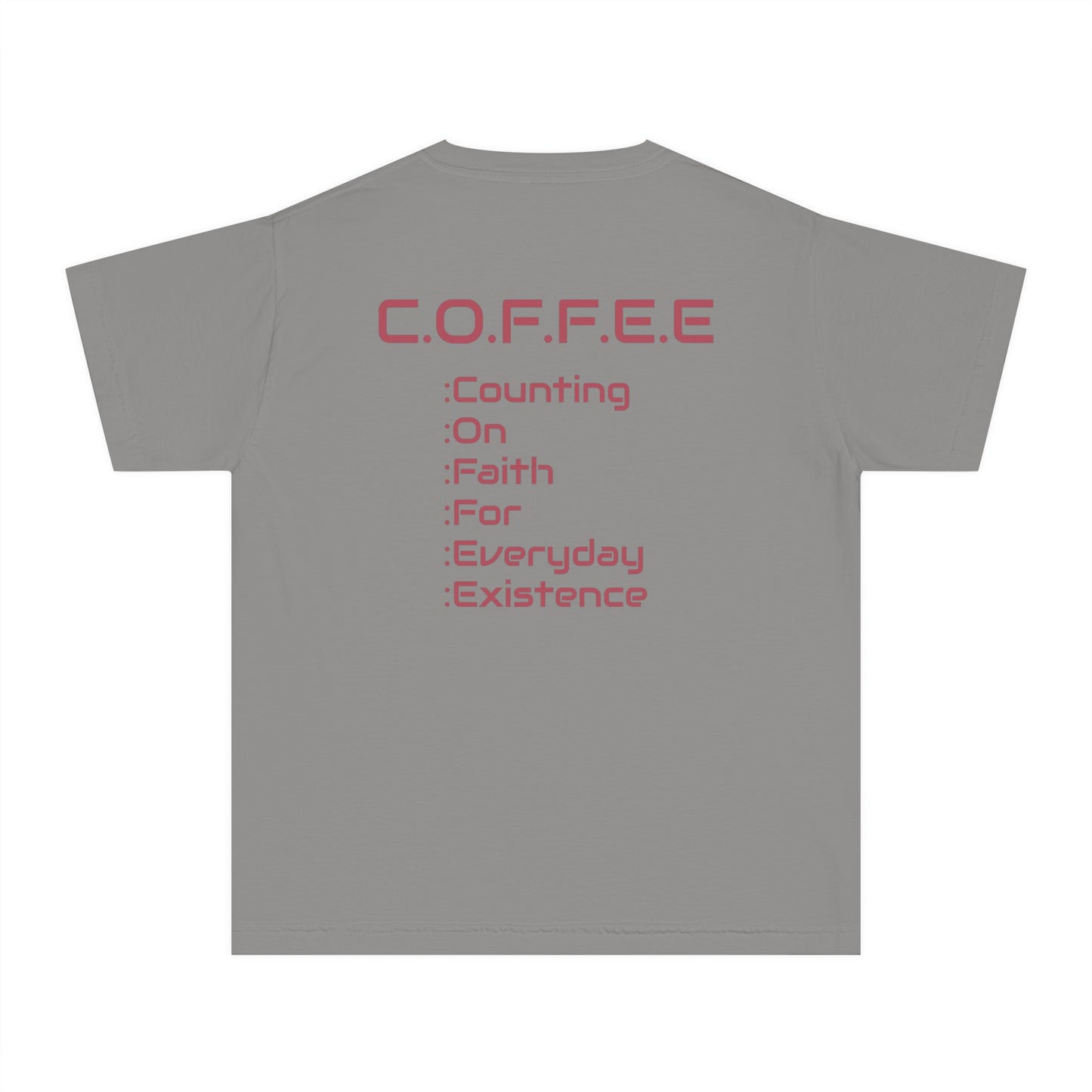 Youth Adult Coffee Christian Marron Words Only