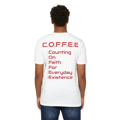 Adult Coffee Christian Red Words Only Blended