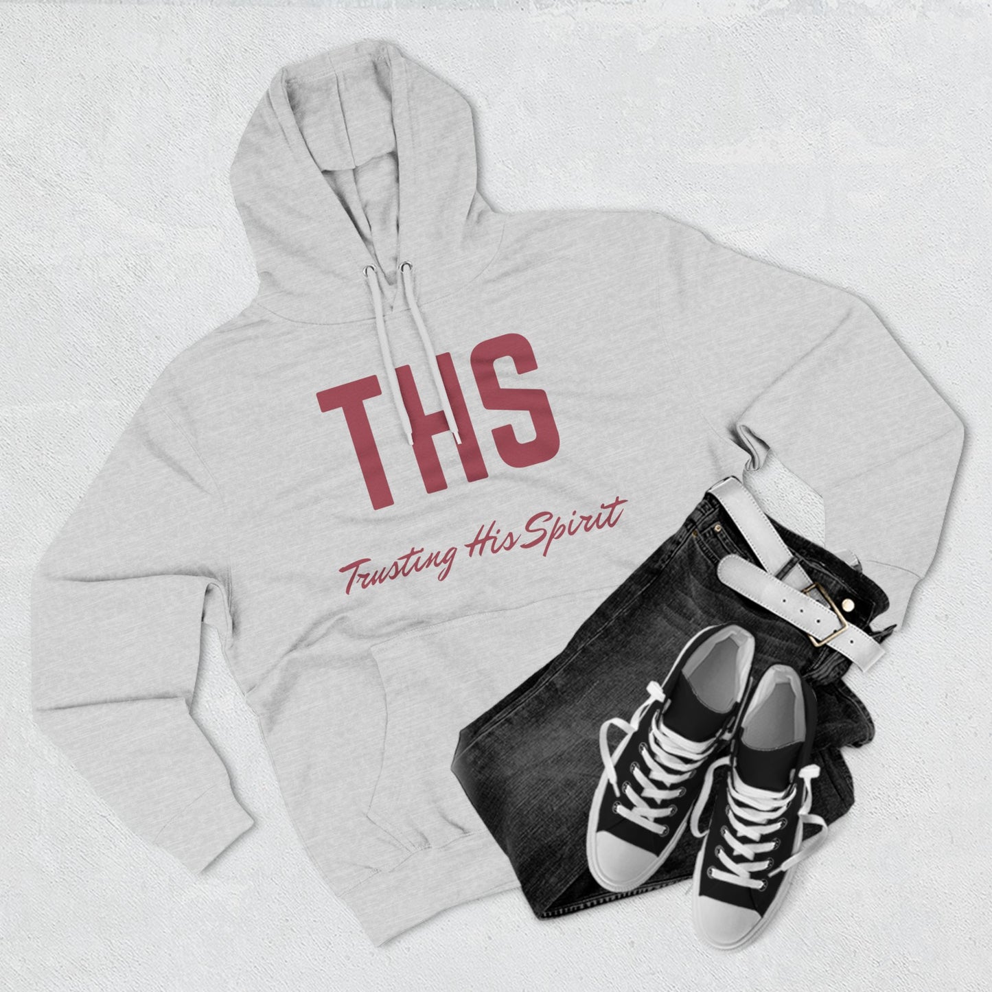 Adult THS Christian Marron Letters Hoodie