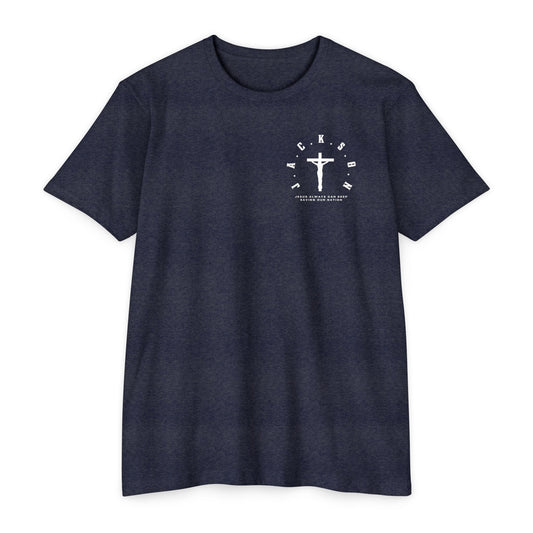 Jackson White Cross & Letters Blended