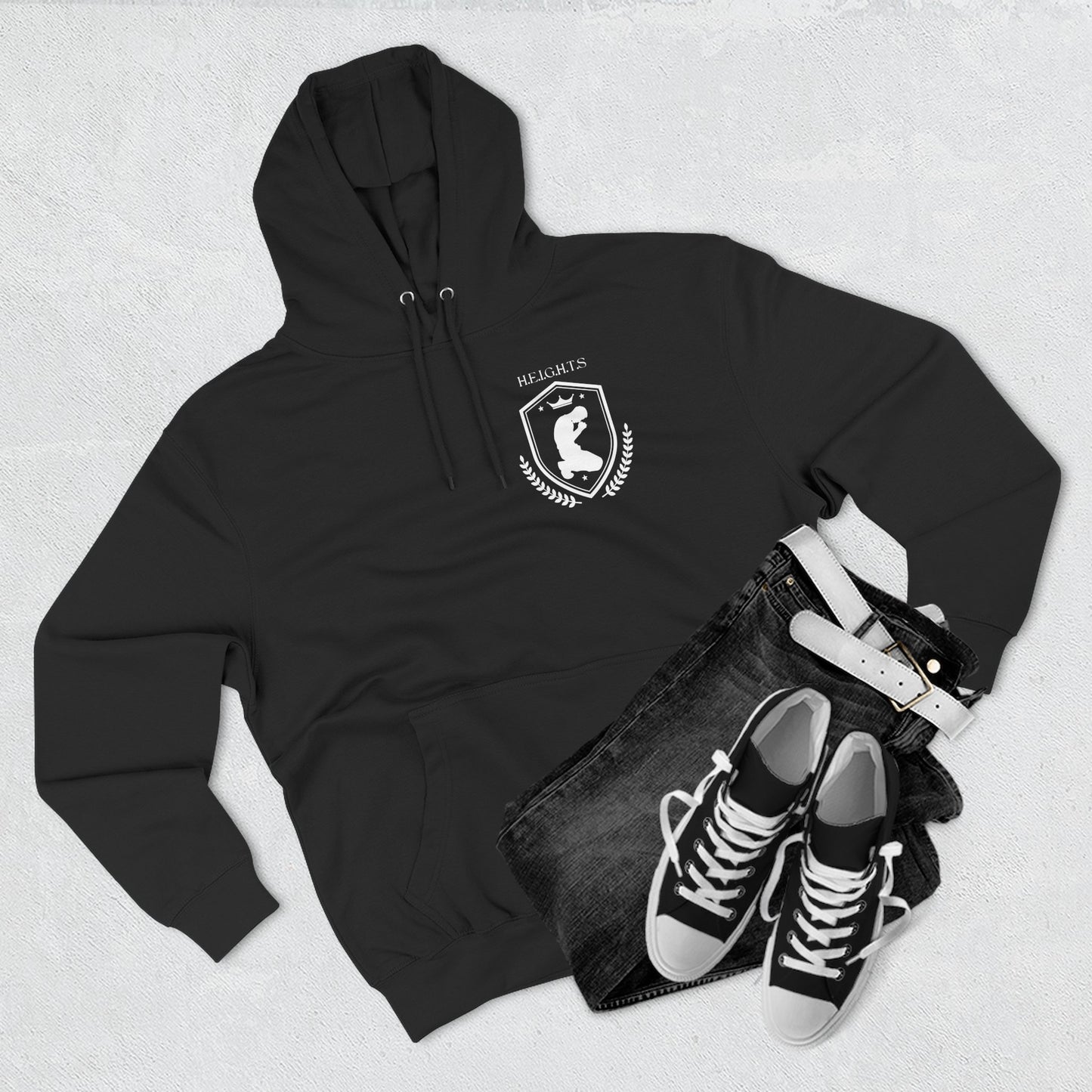 Adult Heights White Pullover Hoodie