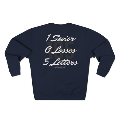Adult 105 Christian White and Black Letters Crewneck