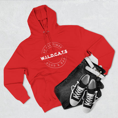 Adult Wildcats Christian White Letters & Picture Pullover Hoodie