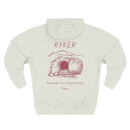 RYKER Christian Marron Letters Hoodie