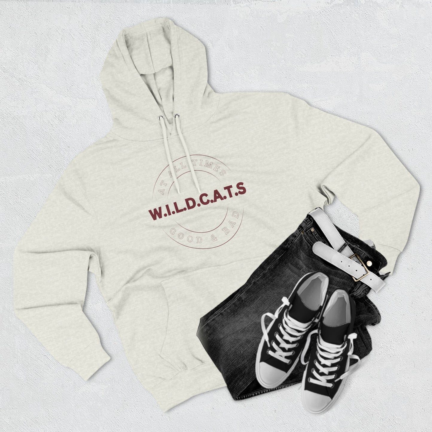 Wildcats Christian Marron Letters & Picture Hoodie