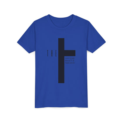 Youth T-Town Christian Black Letters & Cross