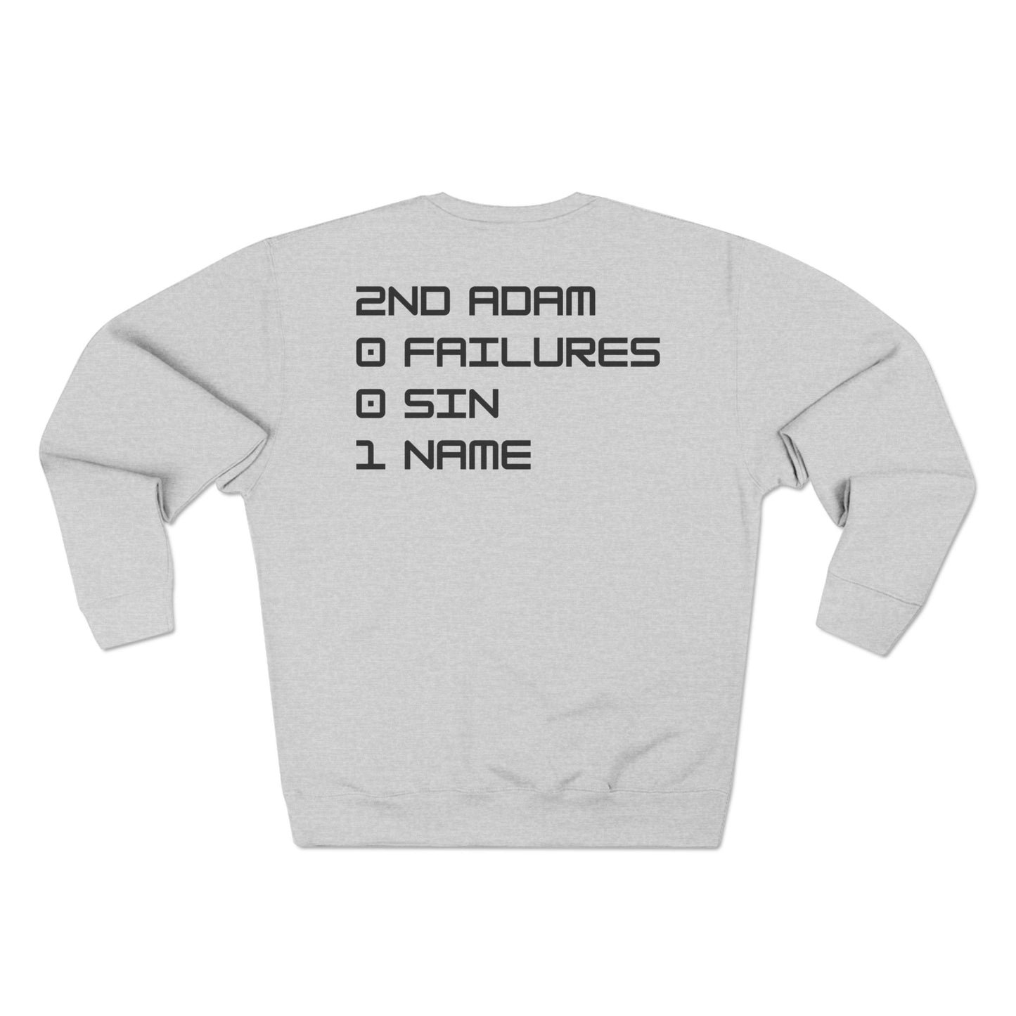 Adult 2001 Christian Black Words Crewneck