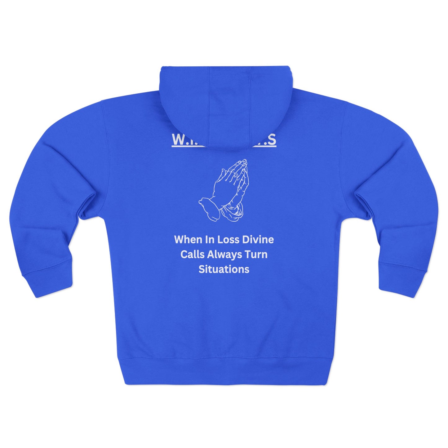 Adult Wildcats Christian White Letters & Picture Zipper Hoodie