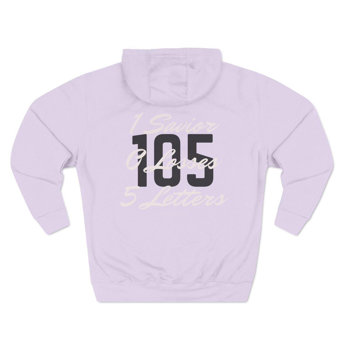 Adult 105 Christian White and Black Letters Hoodie