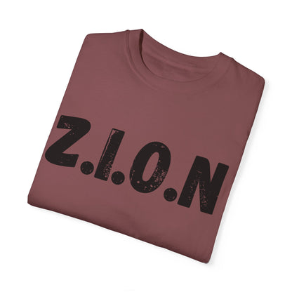 Adult Zion Black Words & Image