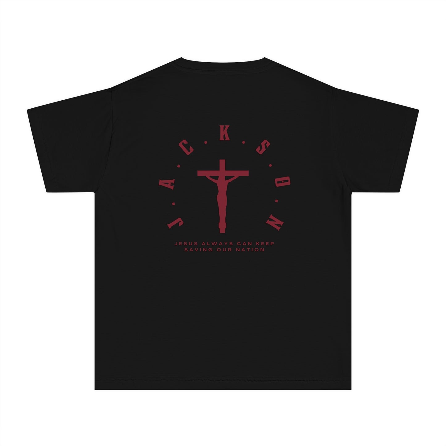 Youth Jackson Believing Christian Marron Letters & Cross