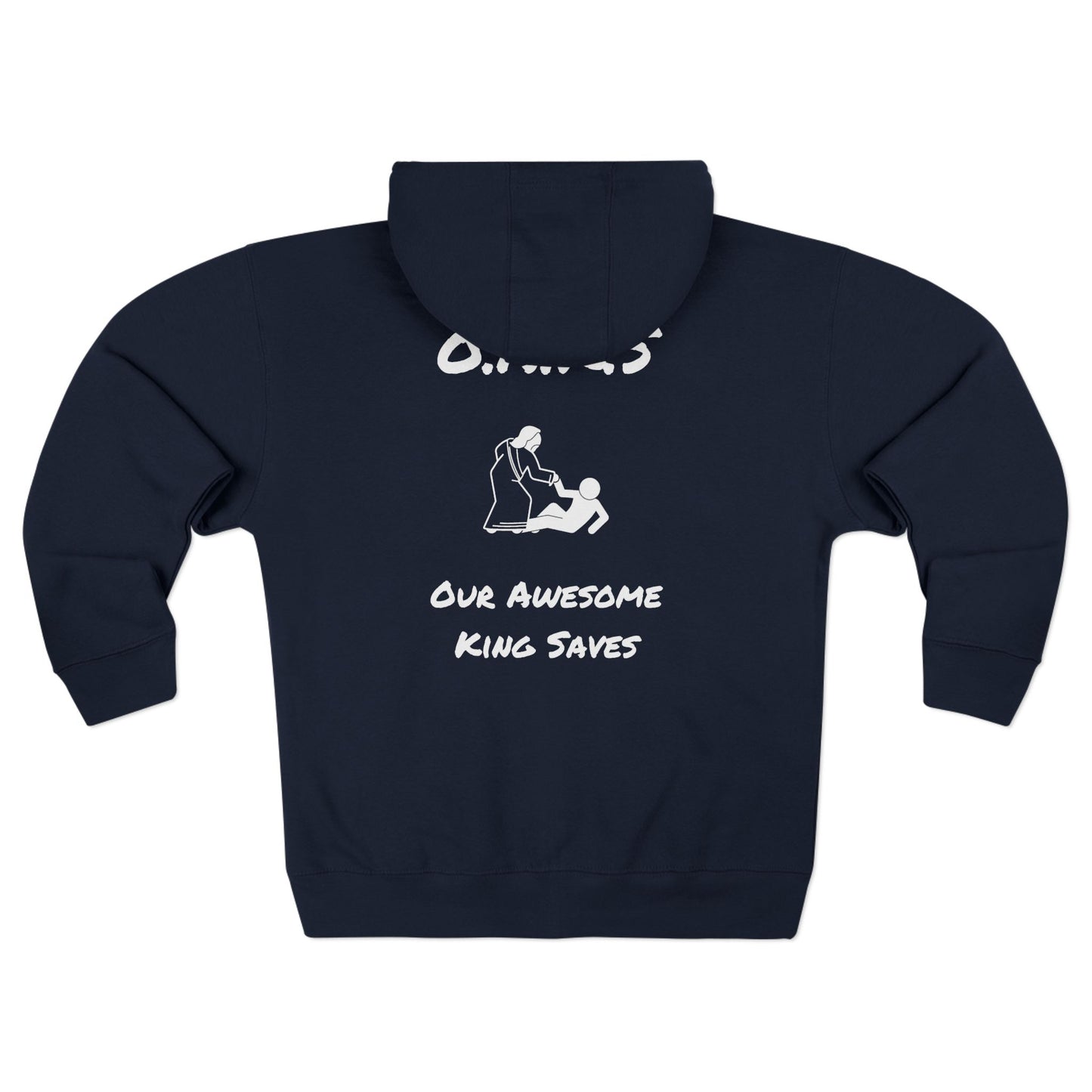 Adult Oaks Christian White Zipper Hoodie