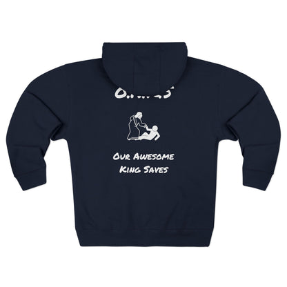 Adult Oaks Christian White Zipper Hoodie