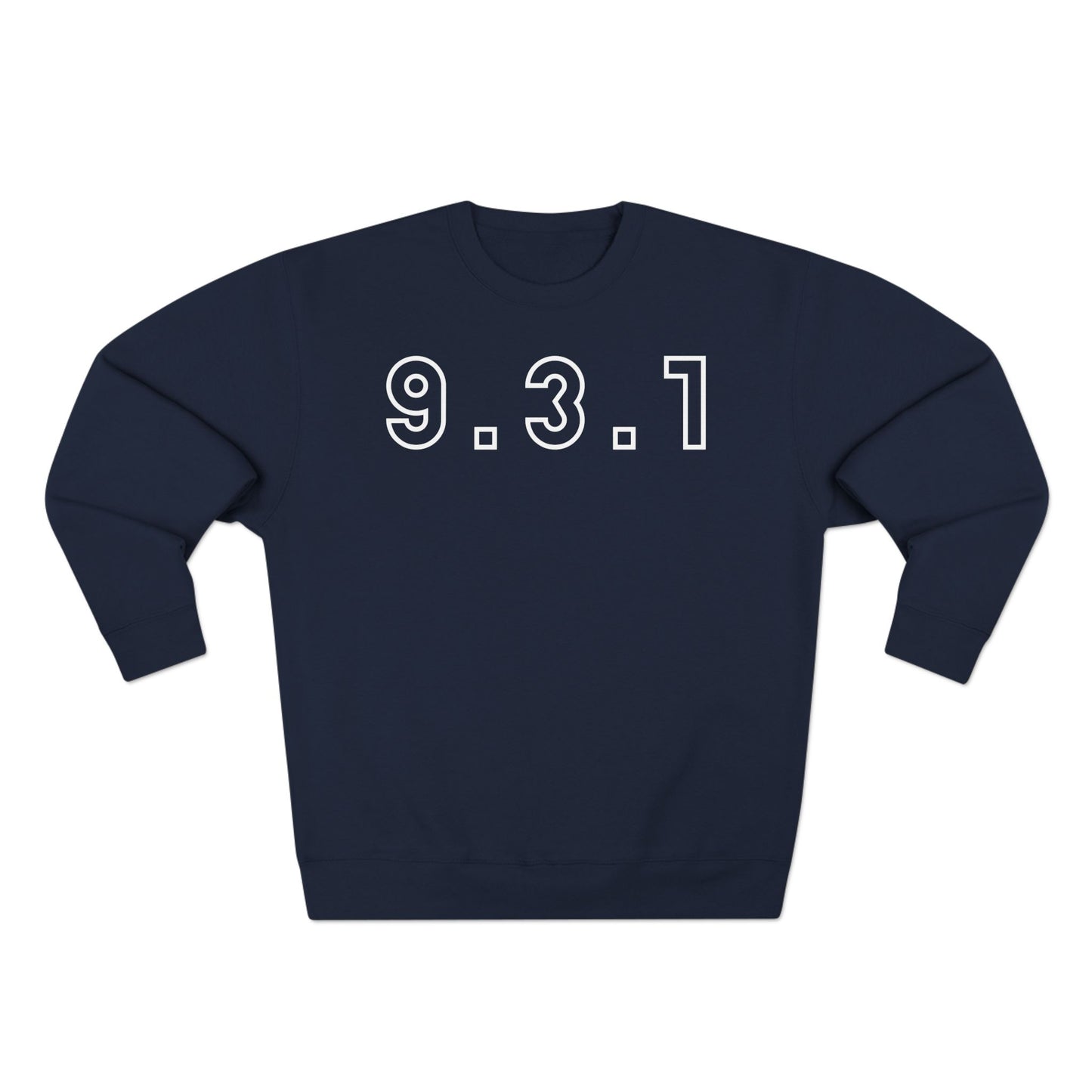 Adult 931 Crewneck White Words