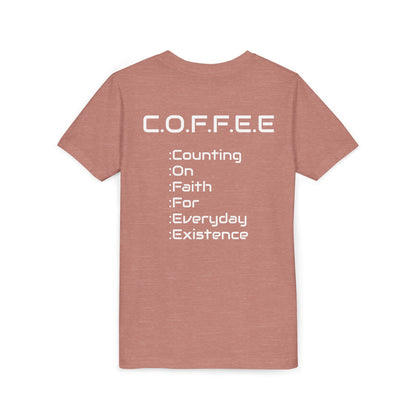 Youth Adult Coffee Christian White Words Only