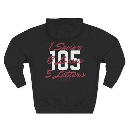 Adult 105 Christian Marron and White Letters Hoodie
