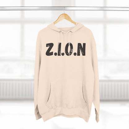 Zion Hoodie Black Words & Image