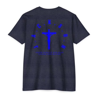 Jackson Blue Cross & Letters Blended