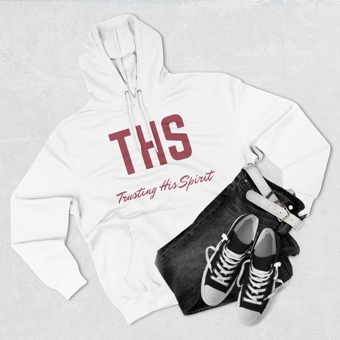Adult THS Christian Marron Letters Hoodie