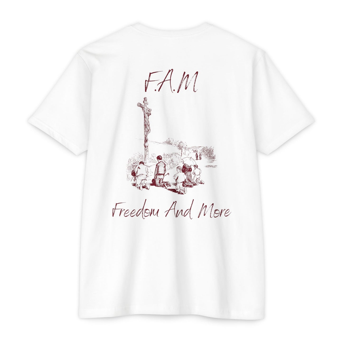 Fam Christian Marron Letters & Image Blended