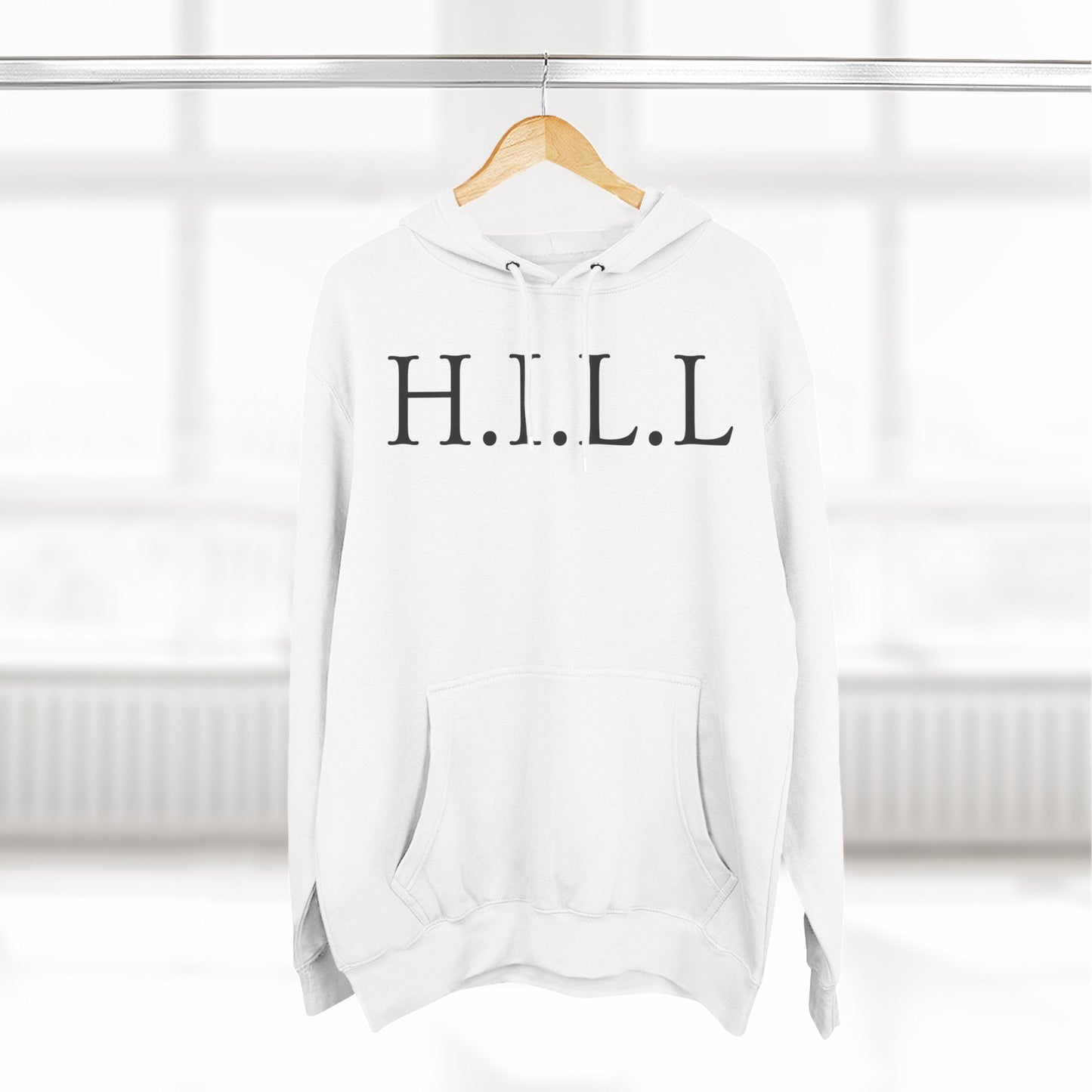 Adult Hill Christian Black Words Pullover Hoodie