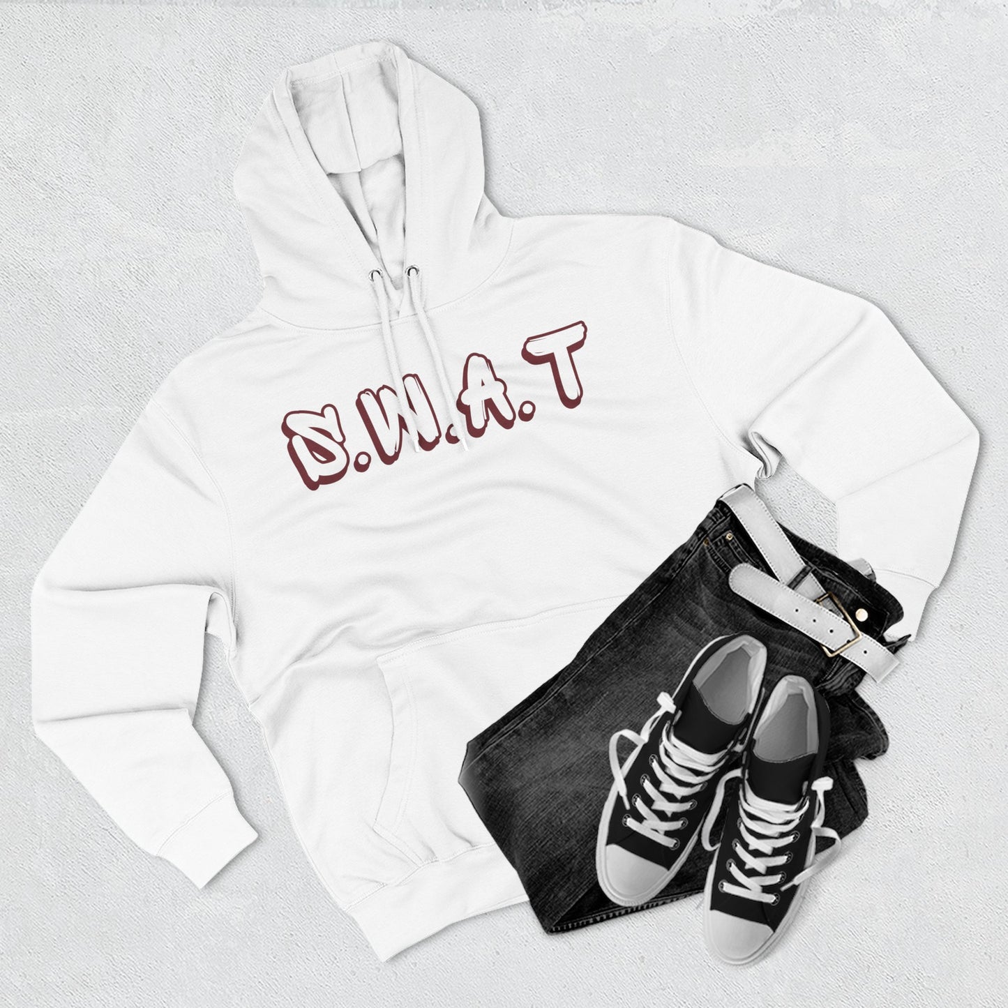 Swat Christian Marron Words Hoodie