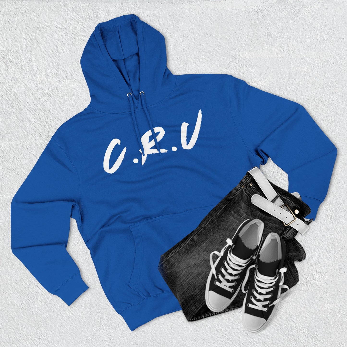 Adult Cru White Pullover Hoodie