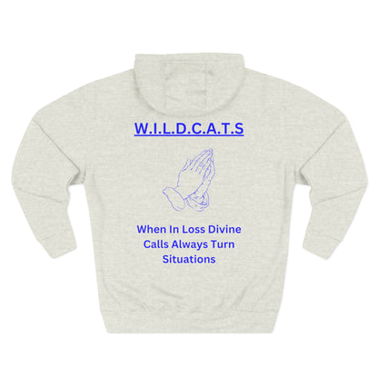 Wildcats Christian Blue Letters & Picture Hoodie