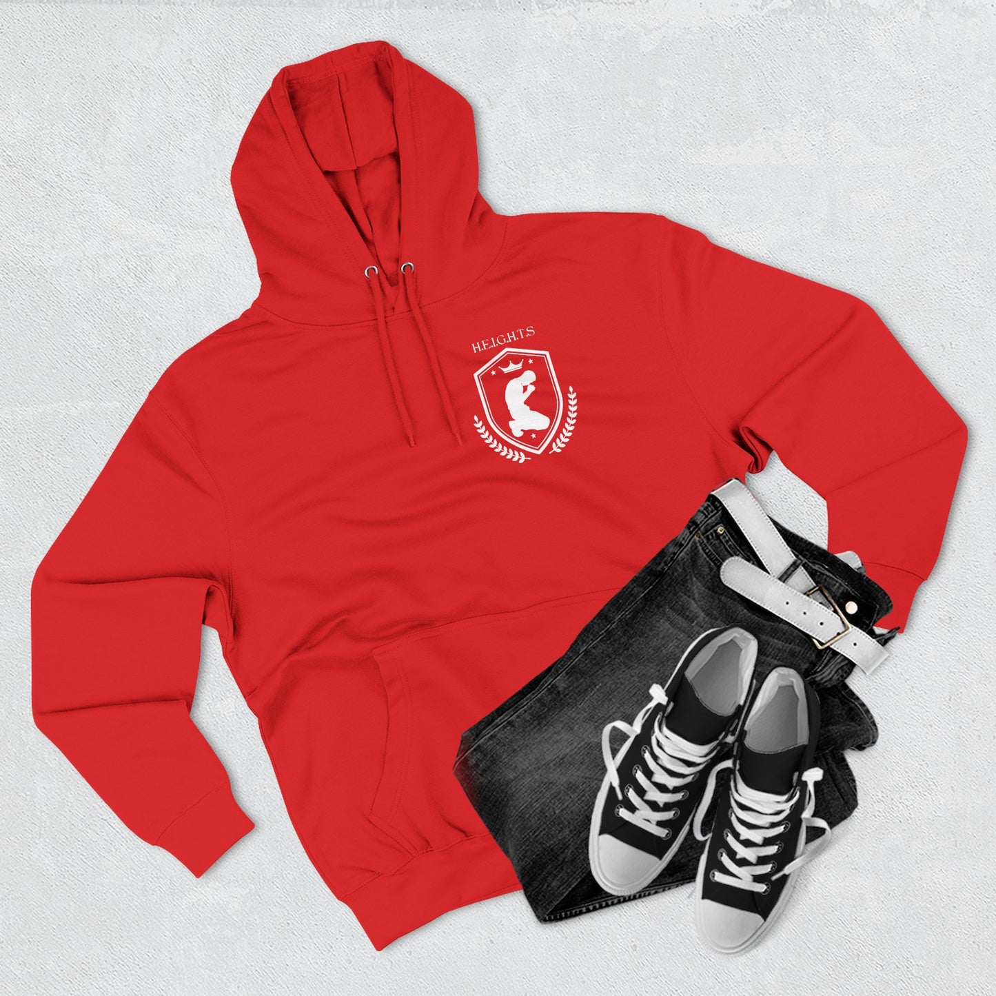 Adult Heights White Pullover Hoodie