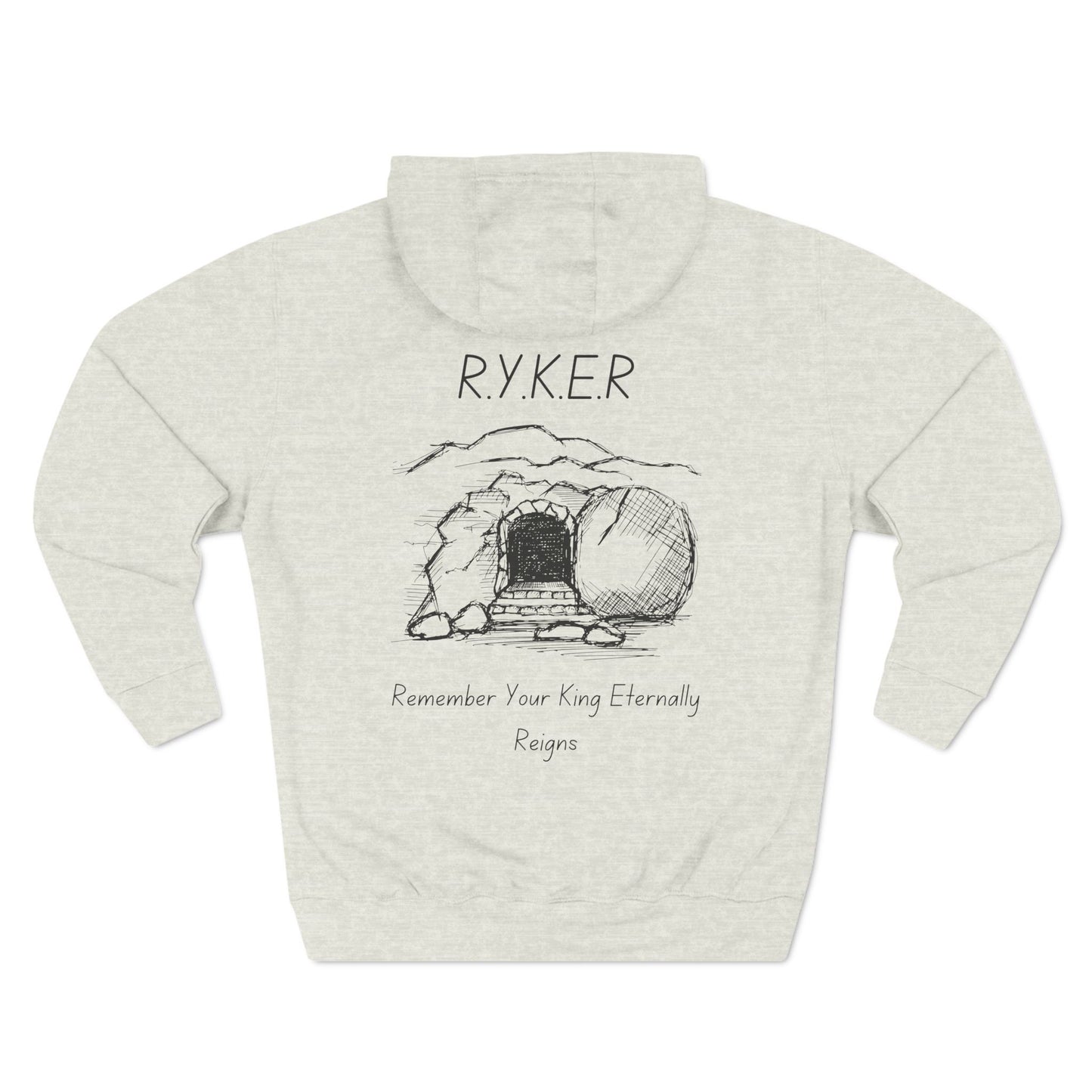 RYKER Christian Black Letters Hoodie