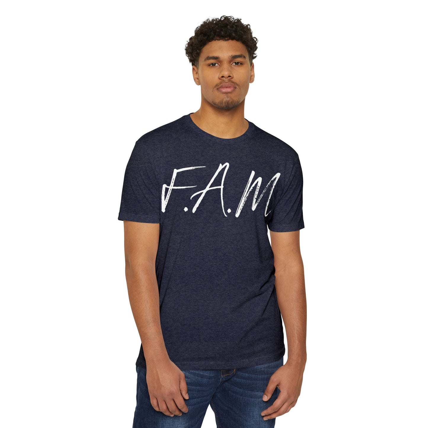 Adult Fam Christian White Letters & Image Premium Tee