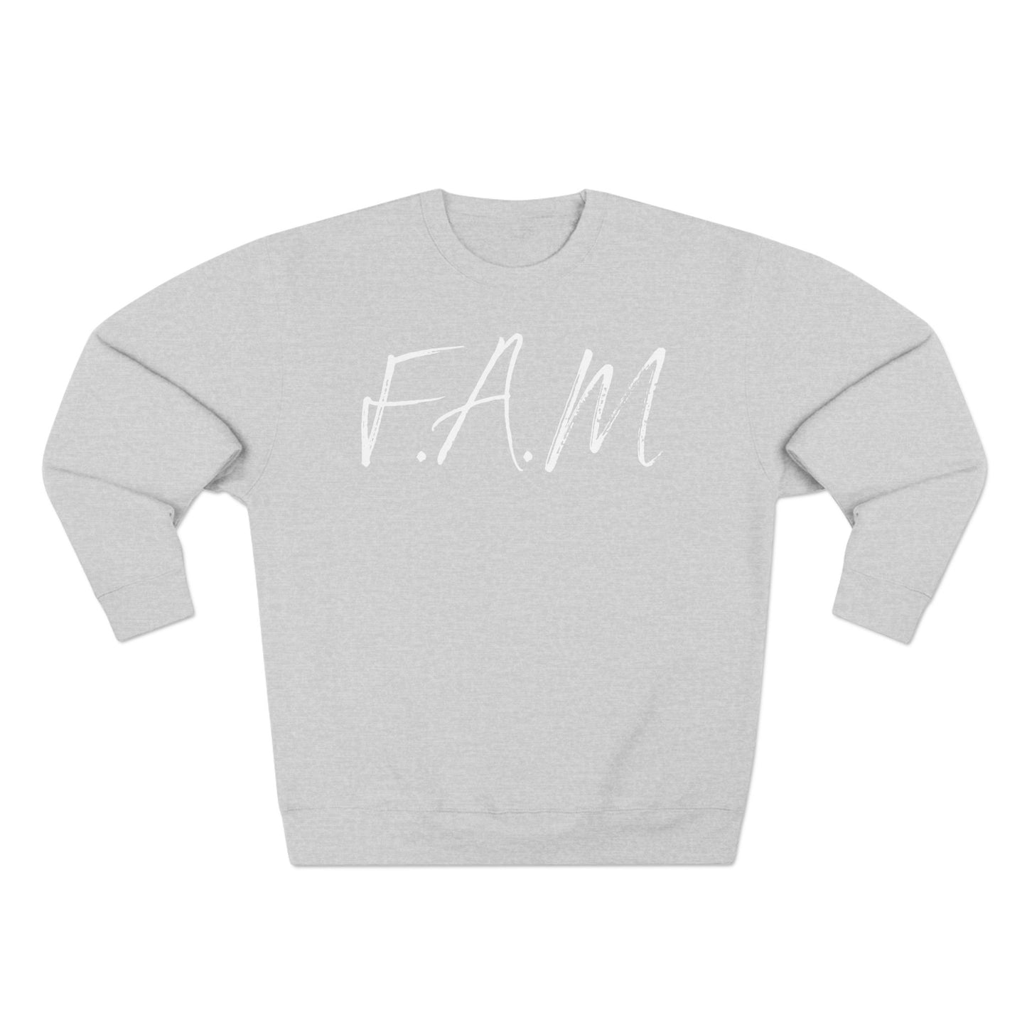 Adult Fam White Words Crewneck