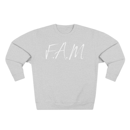 Adult Fam White Words Crewneck