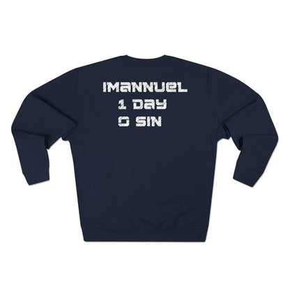 Adult I-10 Christian White Words Crewneck