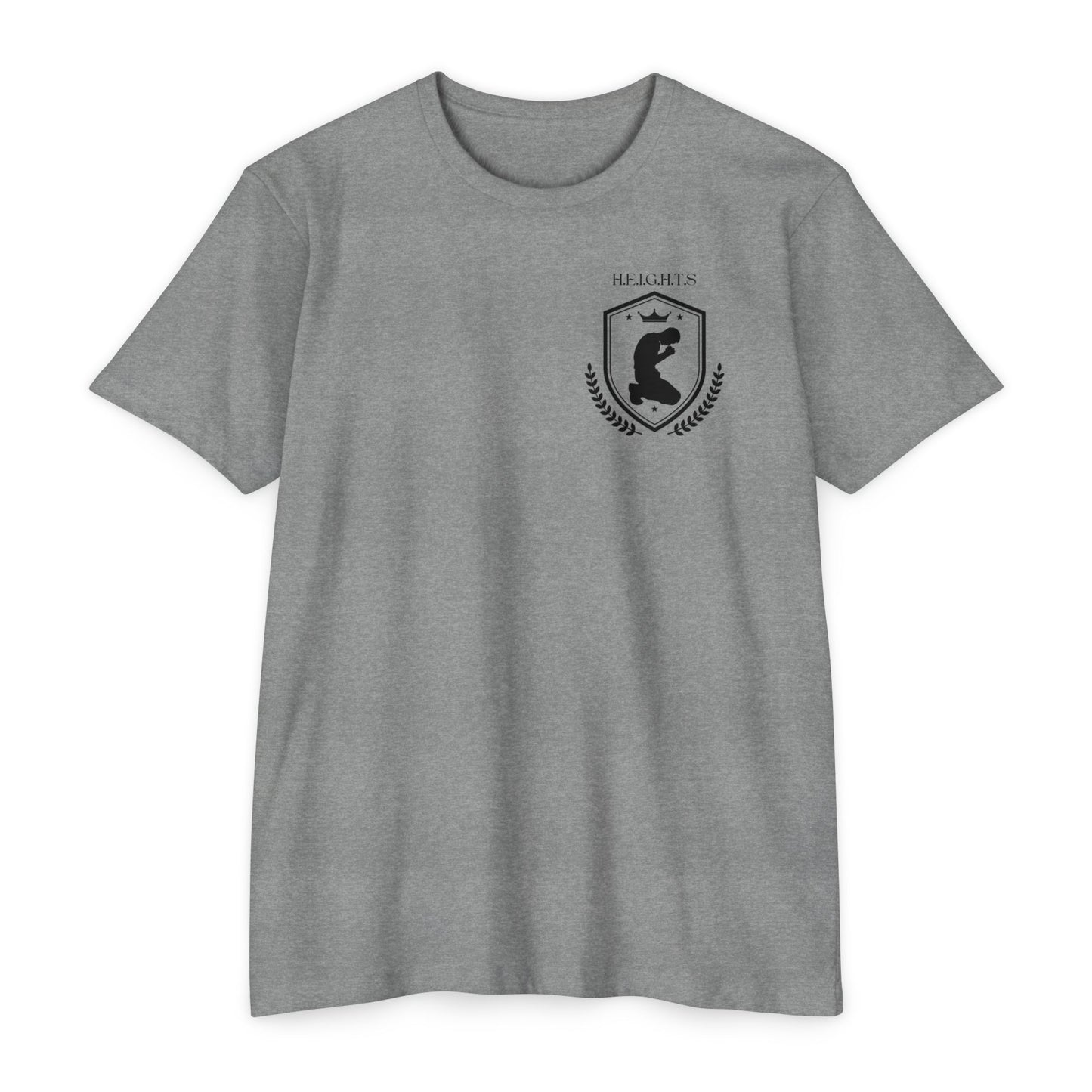 Adult Heights Christian Black Letters & Image Premium Tee
