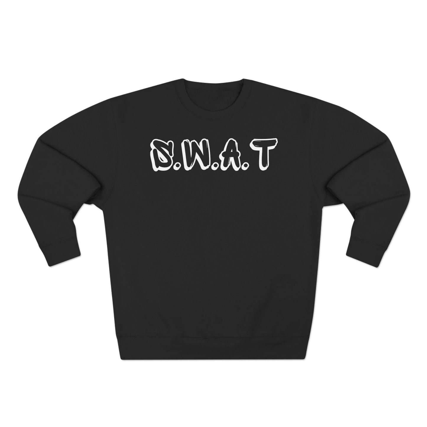 Adult Swat Christian White Words Crewneck
