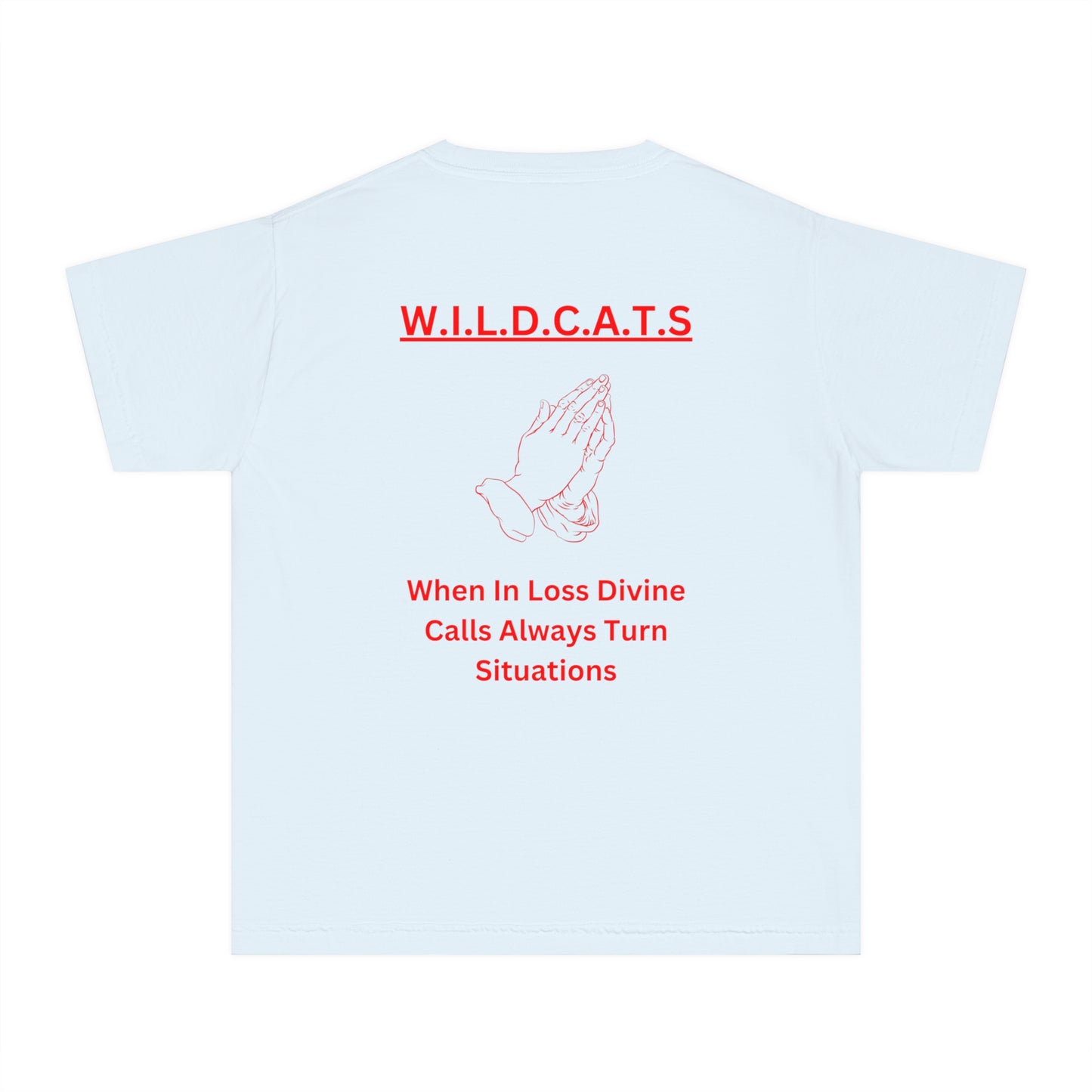 Youth Wildcats Christian Red Letters & Picture