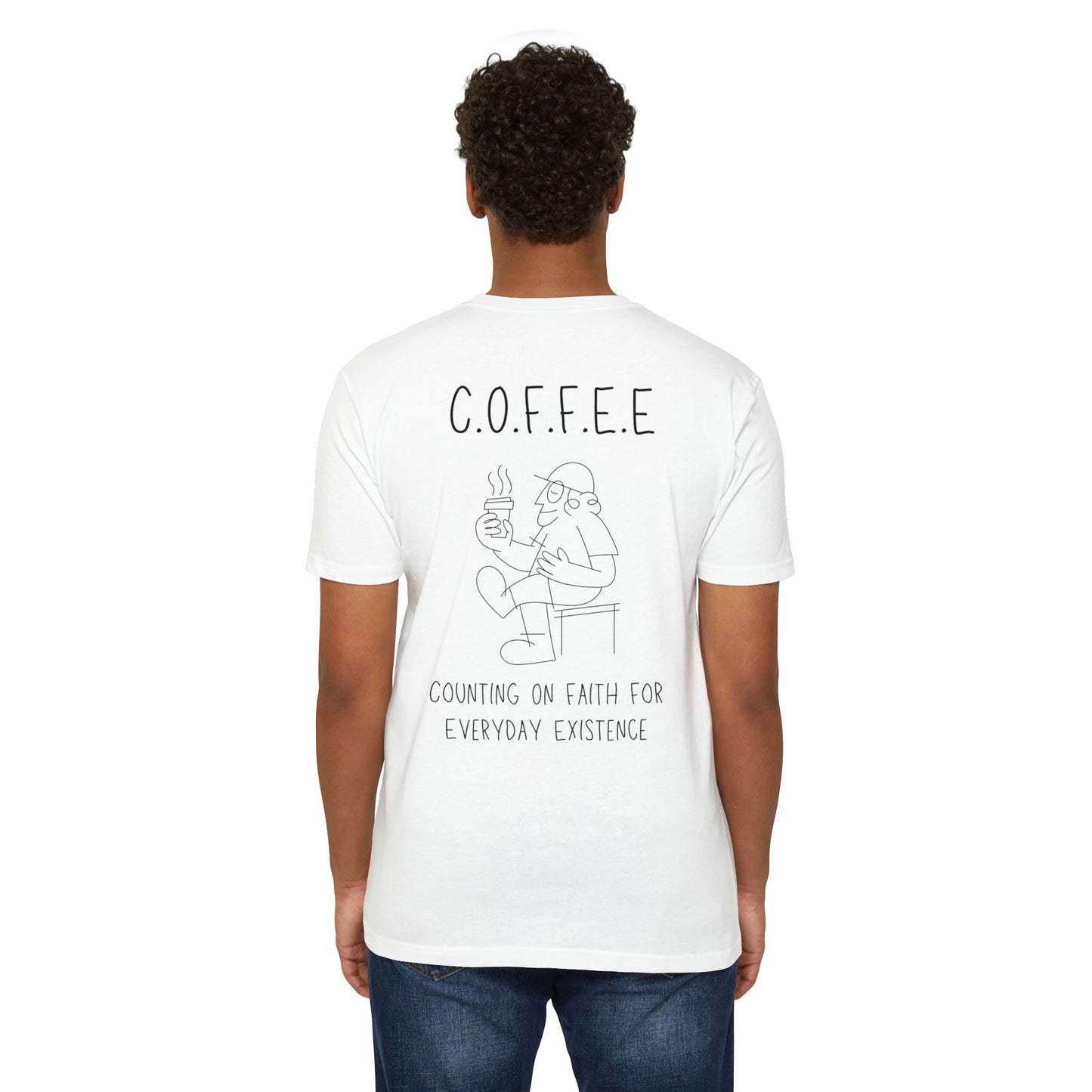 Adult Specialty Coffee Christian Black Words & Men Image Premium Tee