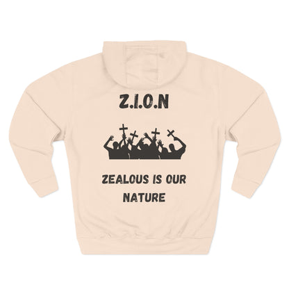 Zion Hoodie Black Words & Image