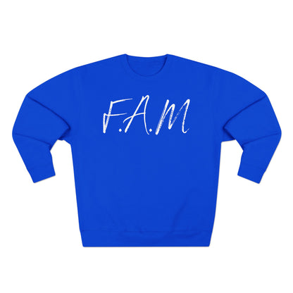 Adult Fam White Words Crewneck