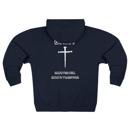 Adult Swat Christian White Words Zipper Hoodie