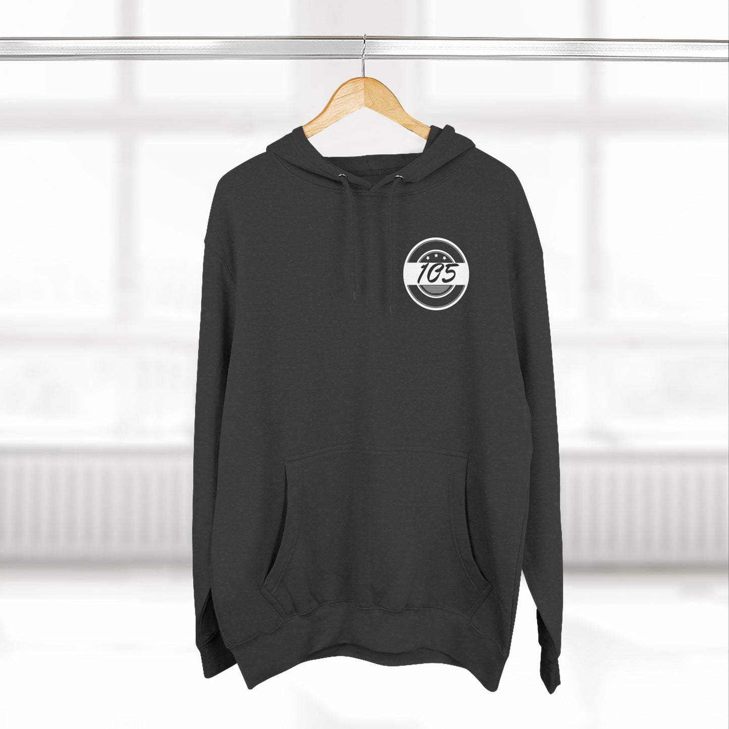 Adult 105 Christian White and Black Letters Hoodie