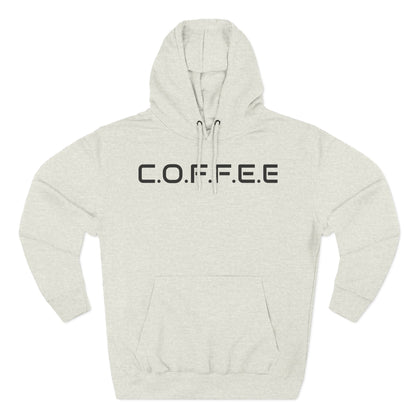 Adult Coffee Christian Black Words Only Hoodie